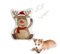 BRTNUP Christmas Dog Chew Toys, Squeaky Dog Pet Screaming, Pet Dog Doll, Christmas Dog Sound Toy, Stuffing Dog Toys Teething Toy, Elk Stuffed Toy for Training Playing Teething Cleaning