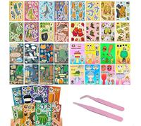 BRTNUP Italian Brainrots Stickers 40 Sheets, Tung Tung Sahur DIY Make a Face Kit 5 Themes Sets with Interchangeable Eyes and Mouths Creative Crafts for Kids Birthday Party Favors Travel Activities