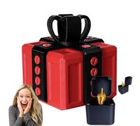 BRTNUP Middle Finger in a Box,Annoying Present Box,Prank Boxes Snort Funny, 3D Printed Surprise Gift for Adults, 3D Printed Screw Gifts Boxes Ideal for Holiday Gags and Office Fun (Black and red)