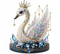 BRTNUP Moon & Stars Series DIY Bead Kit for Beginners, Swan 3D Beaded Kit | Moon Cat Luna Guardian DIY Bead Kit, Tiny 3D Beaded Moon Cat Luna Guardian Craft Kit, Handmade Magical Cat Kit for Beginners