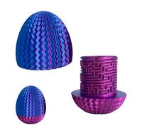 BRTNUP Mystery Egg Puzzle Box, 3D Maze Gift Box with Hidden Compartment for Cash & Treasures Money Puzzle Gift Box for Cash Gifts Money Puzzle Box for Adults Birthdays Christmas Easter (Laser Purple)