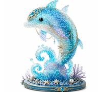 BRTNUP Mythical Ocean DIY Bead Kit for Beginners, Dolphin 3D Beaded DIY Kit