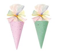 BRTNUP Pack of 2 First Day at School Siblings School Cone, Storage Gift Bag