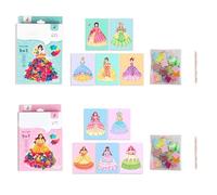BRTNUP Poke in Art Kits, Poke in Fun Princesses Craft Kits for Kids Ages 3-12 Creative Gifts for Girls Arts and Crafts for Kids Ages 3+ Year Olds Birthday Party Gifts ((Ball Princess+Rapunzel))