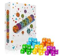BRTNUP Scrambled Dice Word Game for 1-5 Players, Quick Brain Exercise Party Game Fun Family Word Board Game for Adults & Teens Spelling Letter Dice Games for Vocabulary Building Crossword Dice Games
