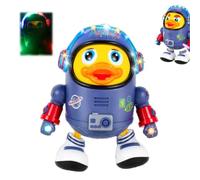 BRTNUP Space Dancing Duck Robot Toy,Electric Musical Ducks Toy,Children Interactive Early Educational Toys, Light Up Toys Crawling Duck,Sensory with Music LED Lights for Birthday Gifts