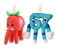 BRTNUP Steal a Brain rot Plush Keychain, Soft Plush Brainrot Toy with Keychain Hanging Ornament for Decoration and Gifts Brainrot Plush for Emotional Support & Fans Collection (67+Strawberry Elephant)
