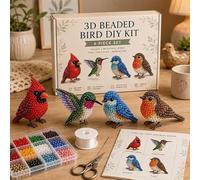 BRTNUP Tiny 3D Beaded Animal DIY Kit Cute Animals Bead Embroidery Kit