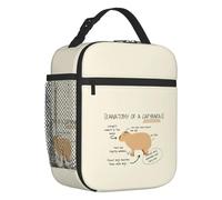 BRTOLIIAO Anatomy Of A Capybara Insulated Lunch Bags for School Office Leakproof Thermal CoolerBox Women Kids