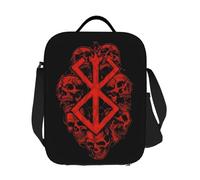 BRTOLIIAO Berserk Sacrifice Mark Demon Sword And Magic Lunch Bags Insulated Bento Box Portable Lunch Tote Resuable Picnic Bags Cooler Bag