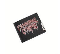 BRTOLIIAO Cannibal Corpse blood-red text logo design Men's Wallet Printing Design Simple Modern Stylish Business Father's Boyfriend's Chri
