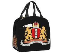 BRTOLIIAO Custom Amsterdam Coat Of Arms Insulated Lunch Bag for Women Netherlands Flag Cooler Thermal Lunch Box Office Picnic Travel