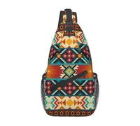 BRTOLIIAO Custom Aztec Geometric Native Southwest Ethnic Pattern Sling Chest Crossbody Bag Men Cool Shoulder Backpack for Travel Cycling