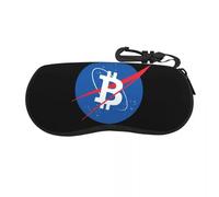 BRTOLIIAO Custom Bitcoin Space Moon Shell Eyeglasses Protector Cases Men Women Sunglass Case BTC Crypto Coins Glasses Bag