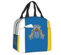 BRTOLIIAO Custom Canary Islands Flag Lunch Boxes for Women Flag Of Spain Thermal Cooler Food Insulated Lunch Bag Kids School Children