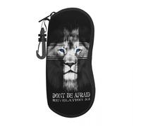 BRTOLIIAO Custom Cool Lion Of Judah Jesus Cross Shell Eyeglasses Protector Cases Cool Sunglass Case Christian Faith Glasses Pouch
