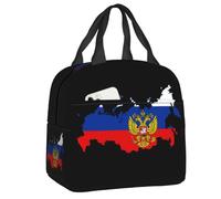 BRTOLIIAO Custom Flag Map Of Russia Lunch Bag Women Warm Cooler Insulated Lunch Box for Adult Office