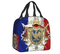 BRTOLIIAO Custom French Flag France Empire Napoleon Insulated Lunch Bag for Women Coat Of Arms Thermal Cooler Lunch Box Office Work School