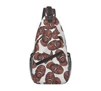 BRTOLIIAO Custom Funny Kanye West Collage Meme Crossbody Sling Backpack Men Custom Shoulder Chest Bag for Travel Hiking Daypack