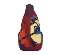 BRTOLIIAO Custom Goldrake Actarus Crossbody Sling Backpack Men Custom UFO Robot Grendizer Chest Shoulder Bag for Travel Hiking Daypack