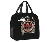 BRTOLIIAO Custom Heavy Metal Thrash Slayers Insulated Lunch Bags for Rock Roll Band Portable Cooler Thermal Food Lunch Box Kids Children