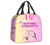 BRTOLIIAO Custom I Love Dance Rhythmic Gymnastics Insulated Lunch Bag for Women Leakproof Cooler Thermal Bento Box Office Work School