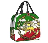 BRTOLIIAO Custom Iran Pahlavi's Flag With Lion And Crown Insulated Lunch Bag for Women Cooler Thermal Lunch Box Beach Camping Travel
