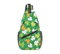 BRTOLIIAO Custom Irish Flag St Patrick's Day Lucky Clover Leaf Sling Crossbody Chest Bag Men Fashion Shoulder Backpack for Travel Cycling