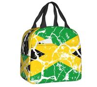 BRTOLIIAO Custom Jamaican Flag Distress Insulated Lunch Bag for School Office Jamaica Proud Waterproof Thermal Cooler Bento Box Women Kids