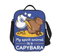 BRTOLIIAO Custom My Spirit Animal is A Capybara Insulated Lunch Bag for Women Animal Pet Thermal Cooler Lunch Tote Beach Camping Travel