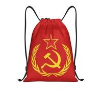 BRTOLIIAO Custom USSR Hammer And Sickle CCCP Russian Soviet Flag Drawstring Bag for Training Yoga Backpacks Men Women Sports Gym Sackpack
