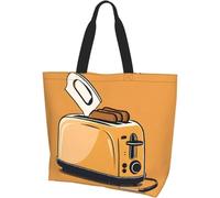 BRTOLIIAO Cute Crying Chainsaw Print Tote Bag Women Single Shoulder Leisure Bag Multi-Purpose Large Shopping Bag