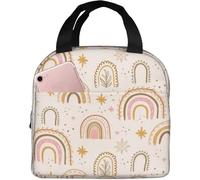 BRTOLIIAO Cute Green Frog and Mushroom Insulated Lunch Bag Reusable Lunch Box Thermal Cooler Tote Container