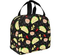 BRTOLIIAO Cute Taco Pizza Insulated Lunch Bag For Men Women Reusable Lunch Box Container Waterproof Portable Cooler Thermal Tote Bag For