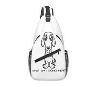 BRTOLIIAO Dachshund Chest Bag Men Sling Crossbody Backpack Chest Bag Traveling Hiking Daypack Shoulder Bag