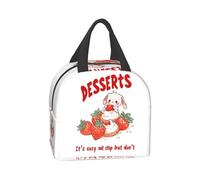 BRTOLIIAO Dessert Funny Bunny Lunch Bag Women Men Cooler Thermal Insulated Lunch Boxes for Adult Office Children Laptop Bag Back to School