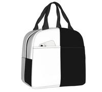 BRTOLIIAO Ethan Markiplier Mark Black And White Split Lunch Bag Cooler Thermal Insulated Lunch Box for Women School Picnic Food Tote Bags