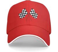 BRTOLIIAO Fashion Casual Men's Baseball Caps Checkered Flags Race Car Flag Pole Adjustable Dad Hat