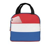 BRTOLIIAO Flag of The Kingdom of Croatia Pattern Lunch Tote Bag Insulated Leakproof Lunch Box Container with Front Pocket for Girls Boys