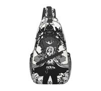 BRTOLIIAO Fullmetal Alchemist Anime Manga 4 Chest Bag Men Sling Crossbody Backpack Chest Bag Travel Hiking Daypack Shoulder Bag