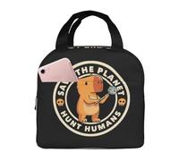 BRTOLIIAO Hunt Humans Capybara Insulated Lunch Bag Portable Tobe Fonseca Lunch Container Cooler Bag Tote Lunch Box School Travel Men Women