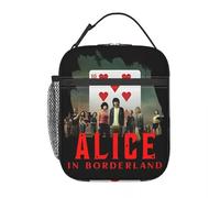 BRTOLIIAO Insulated Lunch Box Alice in Borderlanded Poker Game Accessories Thriller Drama Storage Food Box Thermal Bento Box for Outdoor