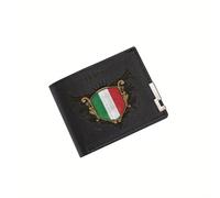 BRTOLIIAO Italy flag heraldic emblem wings ornate Men's Wallet Printing Design Simple Modern Stylish Business Father's Boyfriend's Christm