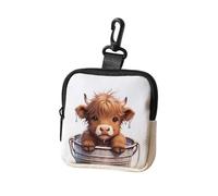 BRTOLIIAO Large capacity coin wallets with cow patterns, digital printed coin wallets, and storage bags are ideal choices for gifts