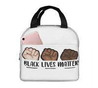 BRTOLIIAO Lunch Bag Leakproof Justice for George Floyd Equal Racism Racist Reusable Thermal Bag Tote Lunch Box Work Picnic Bento Pouch