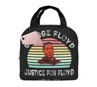 BRTOLIIAO Lunch Bag Leakproof Justice for George Floyd Equal Racism Racist Reusable Thermal Bag Tote Lunch Box Work Picnic Bento Pouch