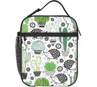 BRTOLIIAO Lunch Box Hedgehogs and Cactus Reusable Lunch Bag with Shoulder Strap for Women Men Girls Boys Lunchbox Meal Tote Bag
