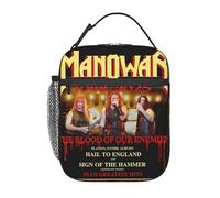 BRTOLIIAO Manowars Band Rock Insulated Lunch Bags for Men Women Food Bag Portable Cooler Thermal Lunch Box for Work