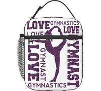 BRTOLIIAO Me Love Gymnastics Gymnasts Insulated Lunch Bag Box Tote Cooler Reusable Portable Lunch Pail Outdoors Meal Bag for Women Men