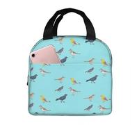BRTOLIIAO North American Bird Pack Insulated Lunch Bags Resuable Picnic Bags Thermal Cooler Lunch Box Lunch Tote for Woman Work Children